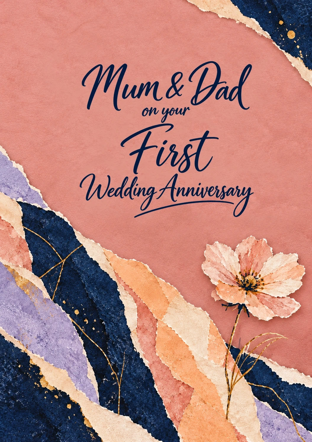 Anniversary - Personalised Card — with punch holes