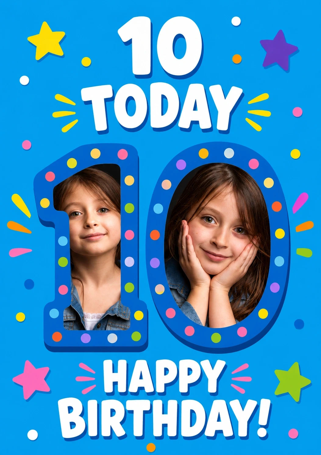 Birthdays - Personalised Card — with punch holes