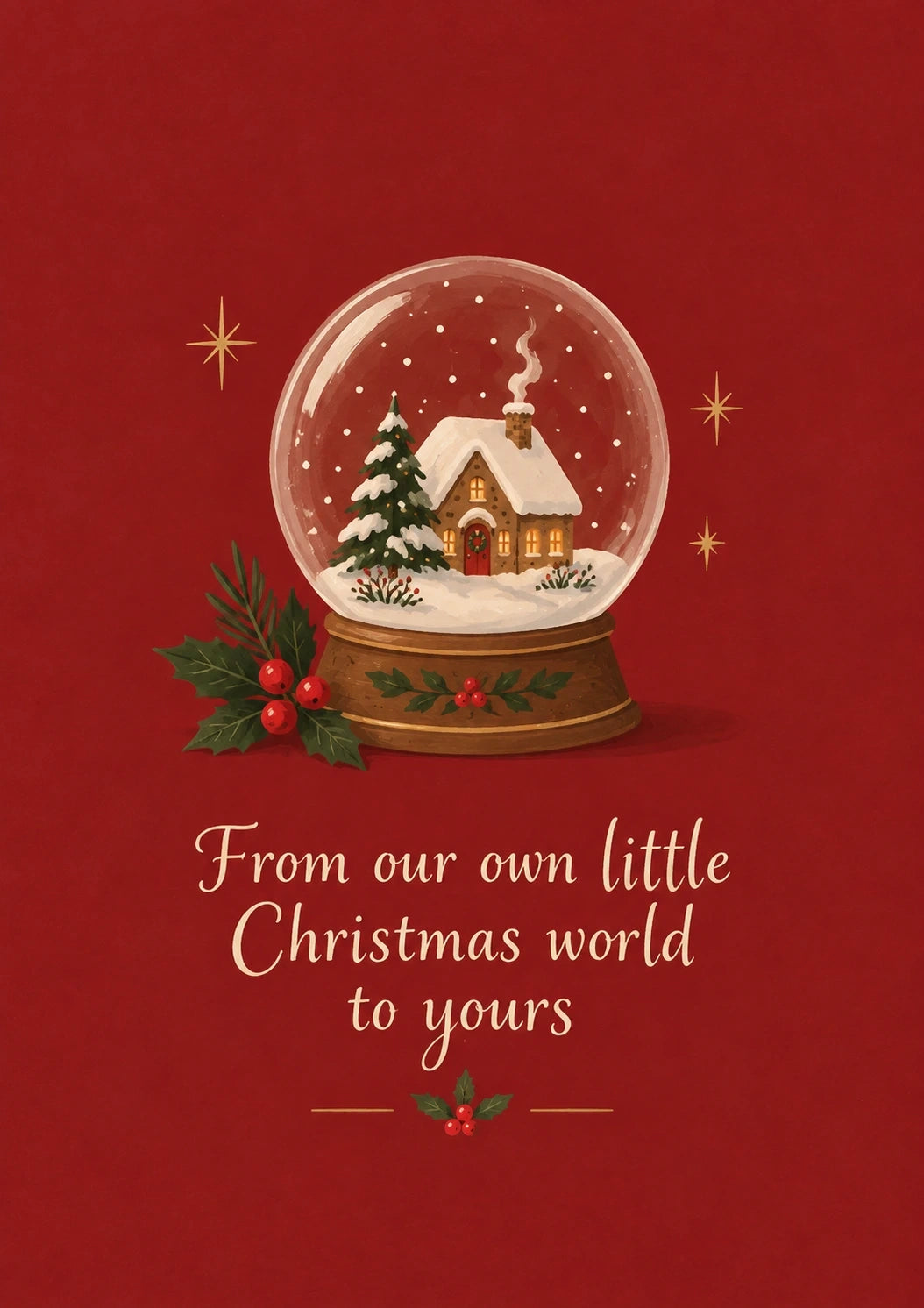 Christmas - Personalised Card — with punch holes