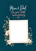 Load image into Gallery viewer, Anniversary - Personalised Card — with punch holes
