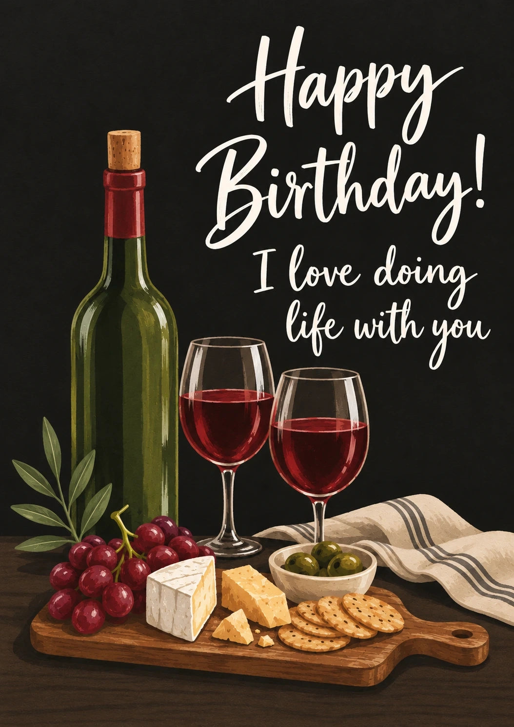 Birthdays - Personalised Card — with punch holes