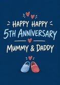 Load image into Gallery viewer, Anniversary - Personalised Card — with punch holes

