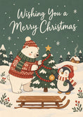 Load image into Gallery viewer, Christmas - Personalised Card — with punch holes
