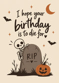 Load image into Gallery viewer, Halloween - Personalised Card — with punch holes
