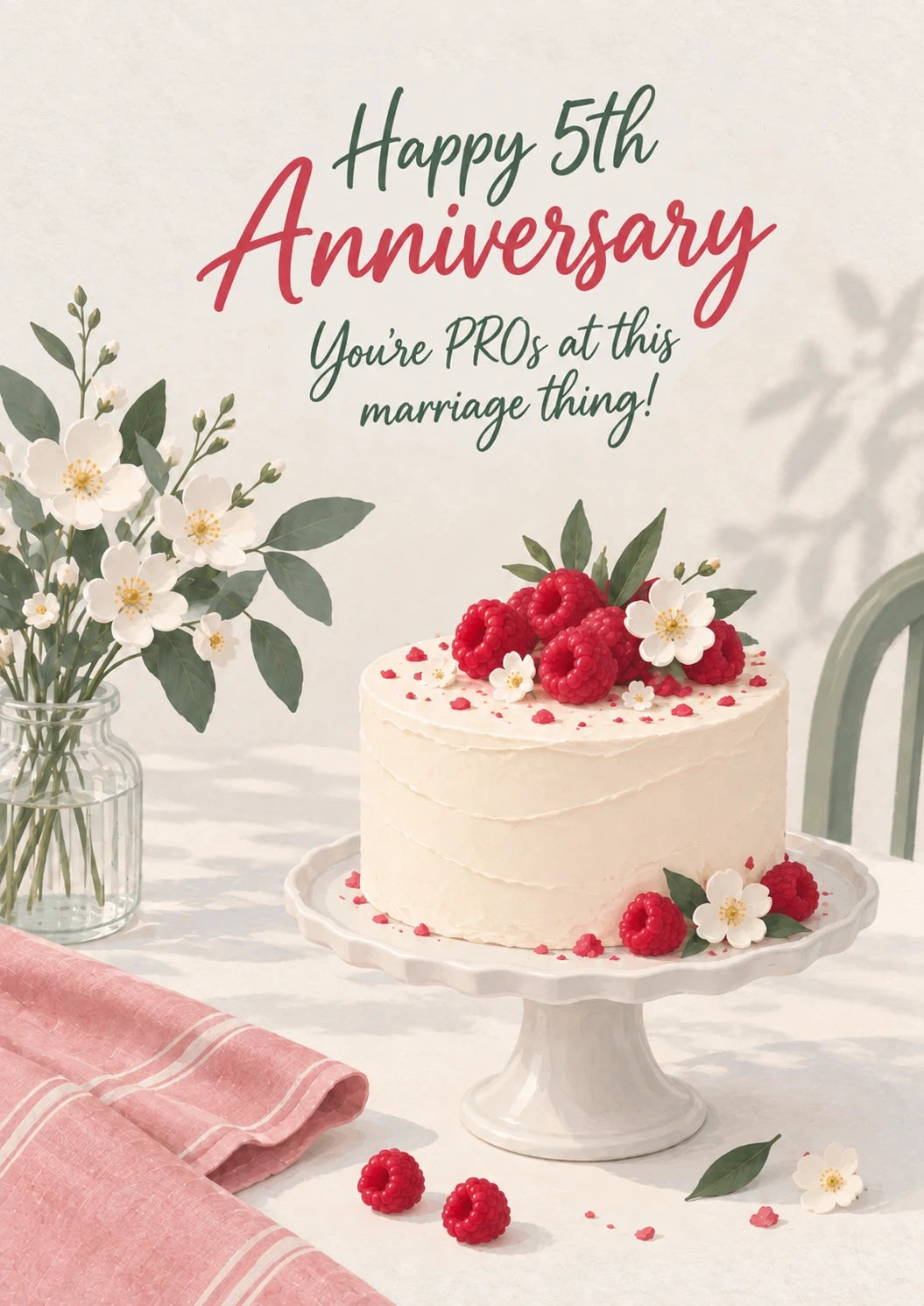 Anniversary - Personalised Card — with punch holes