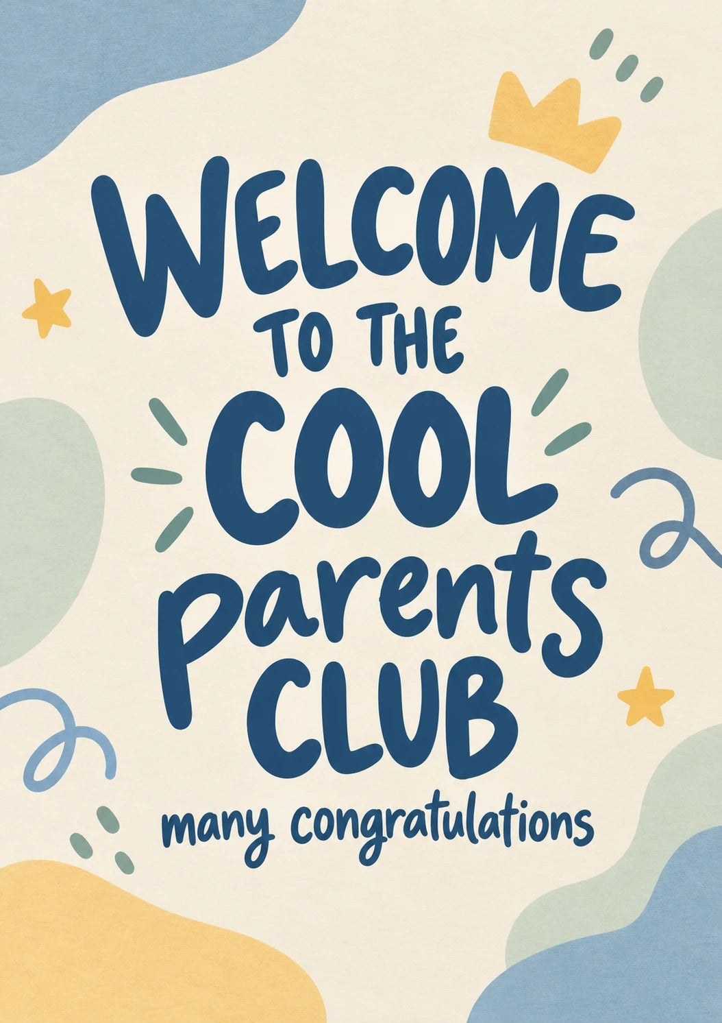 New baby - Personalised Card — with punch holes