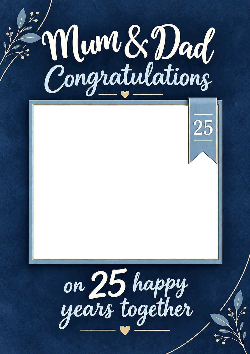 Anniversary - Personalised Card — with punch holes