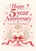 Load image into Gallery viewer, Anniversary - Personalised Card — with punch holes
