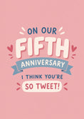 Load image into Gallery viewer, Anniversary - Personalised Card — with punch holes
