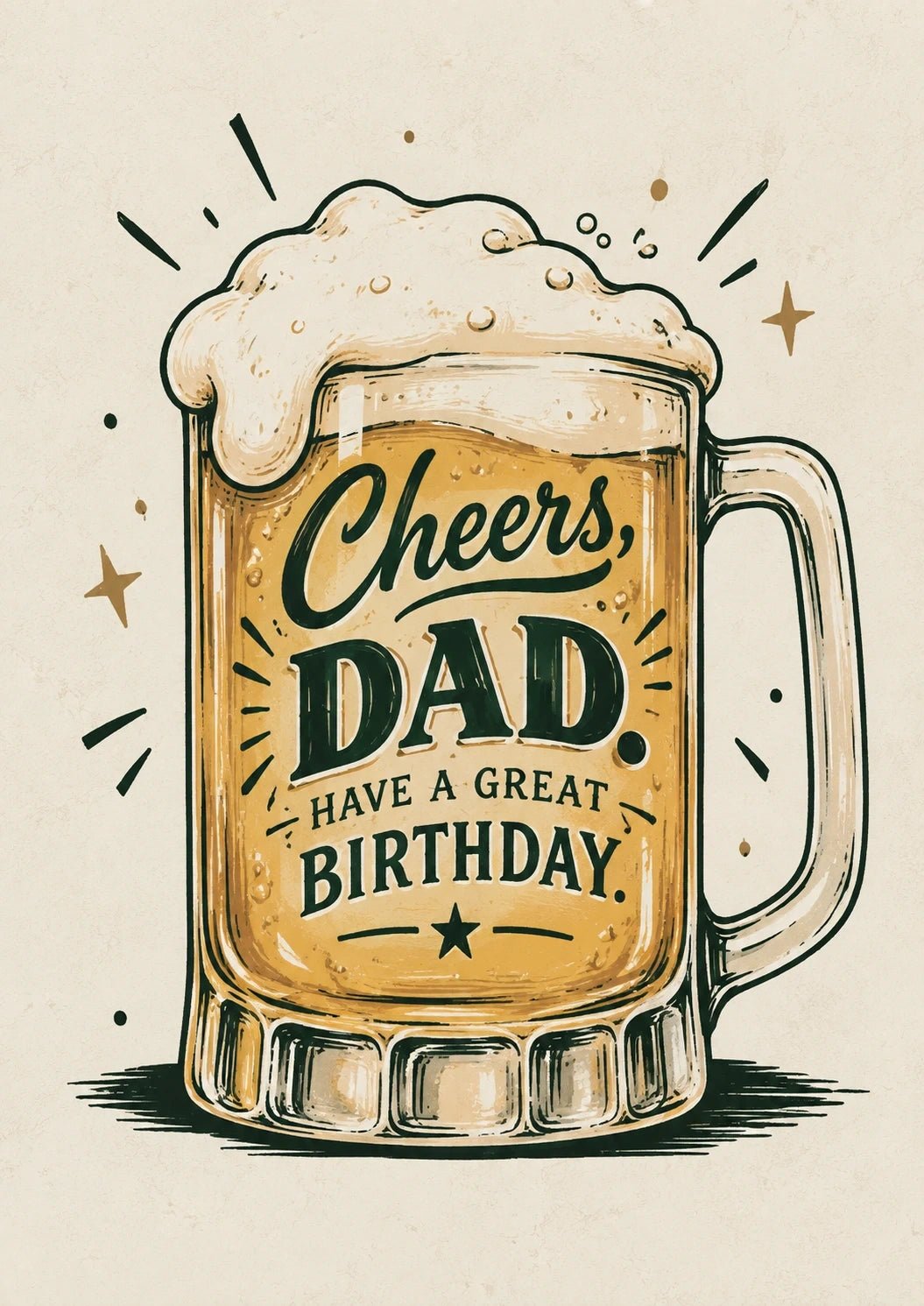 Birthdays - Personalised Card — with punch holes