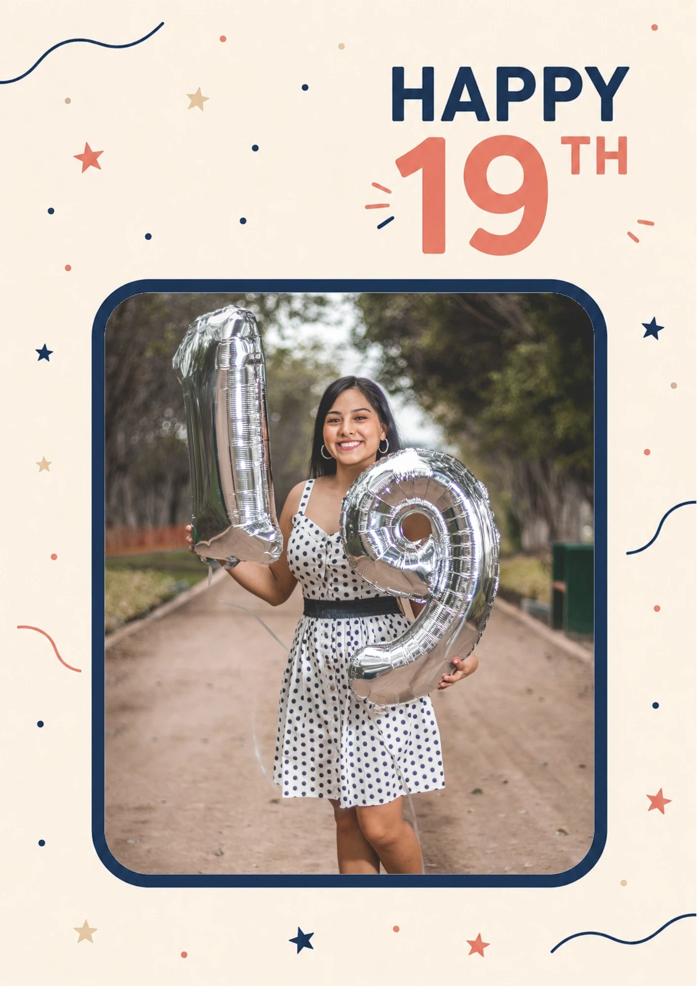 Birthdays - Personalised Card — with punch holes