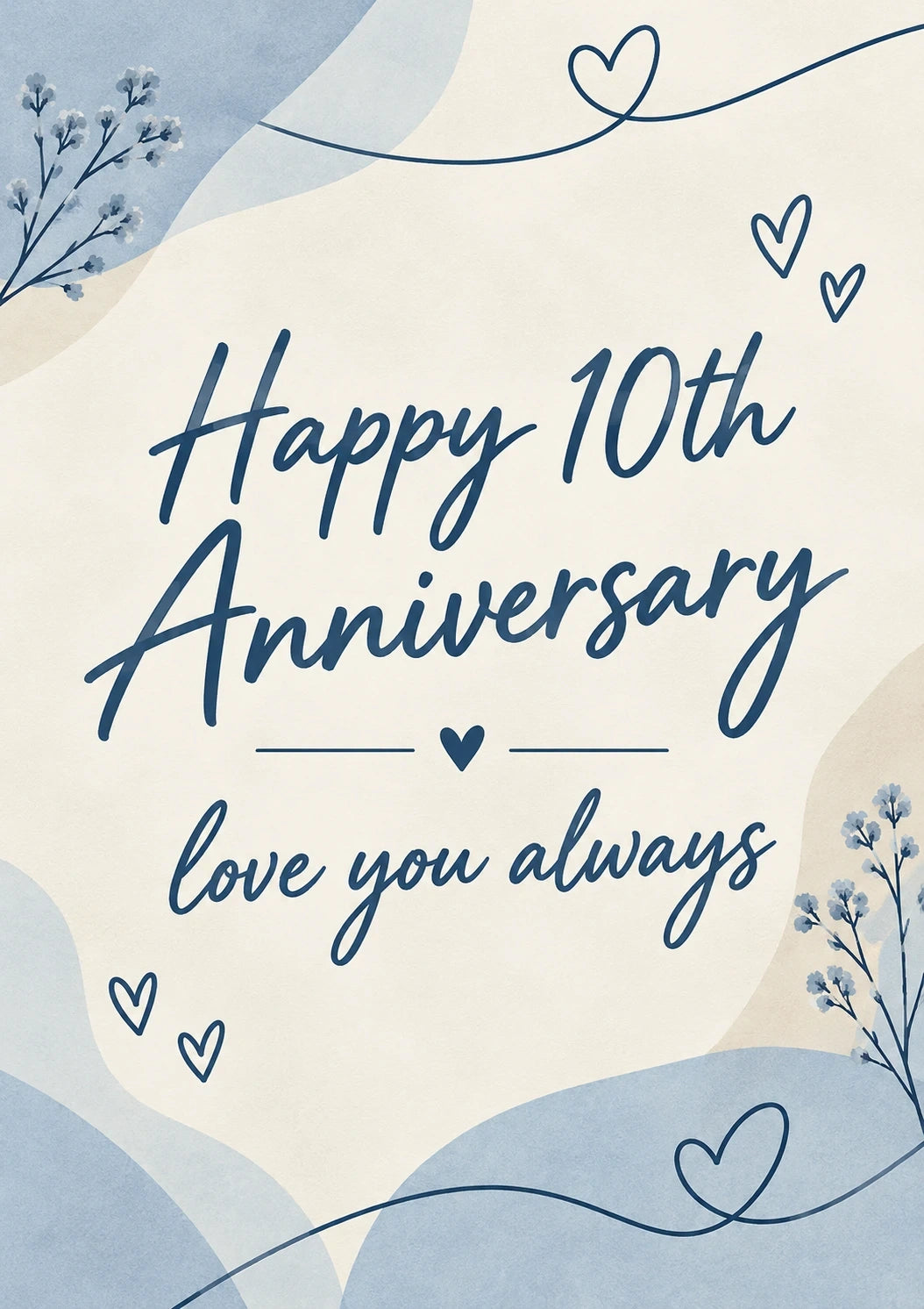 Anniversary - Personalised Card — with punch holes