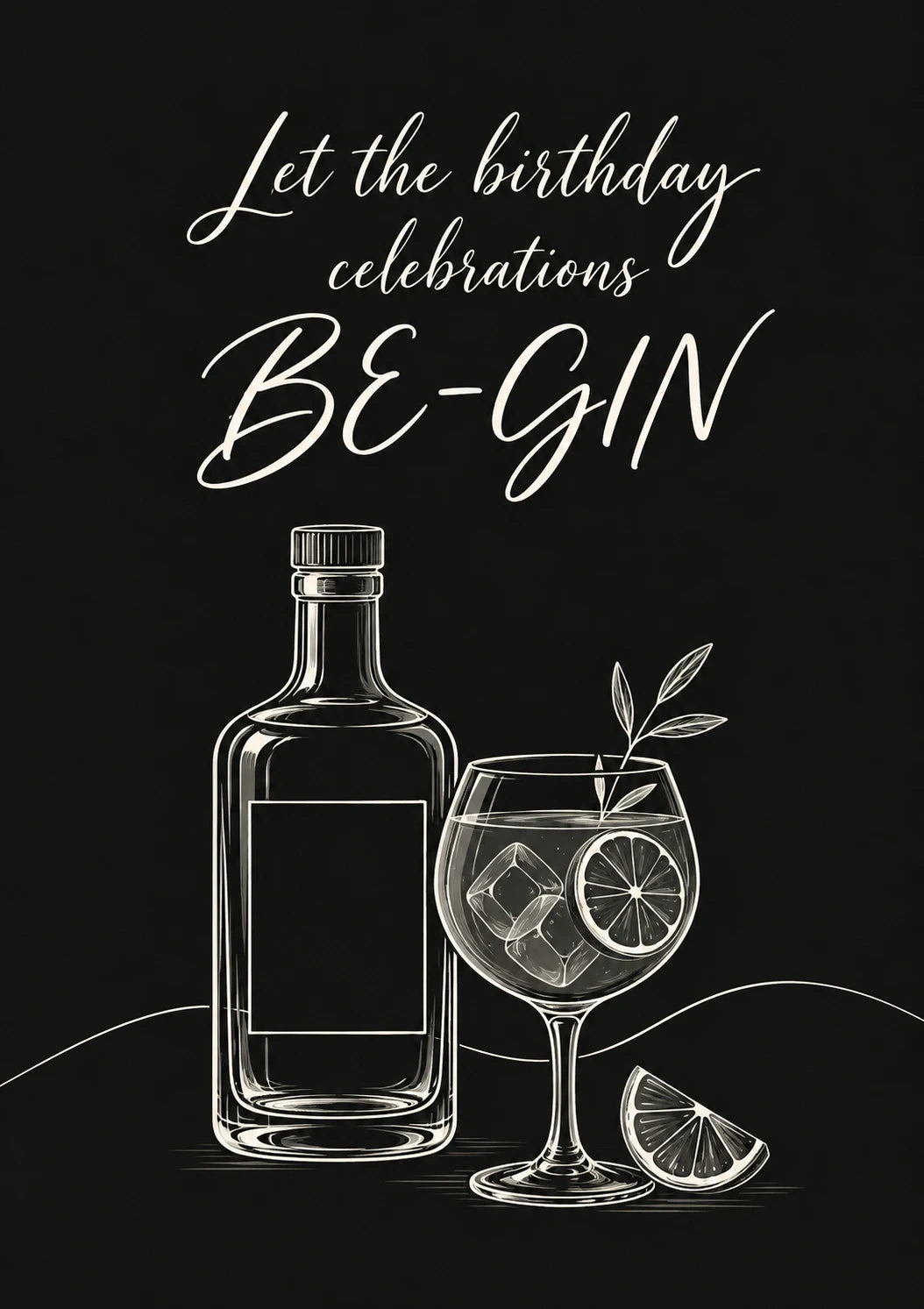 Birthdays - Personalised Card — with punch holes