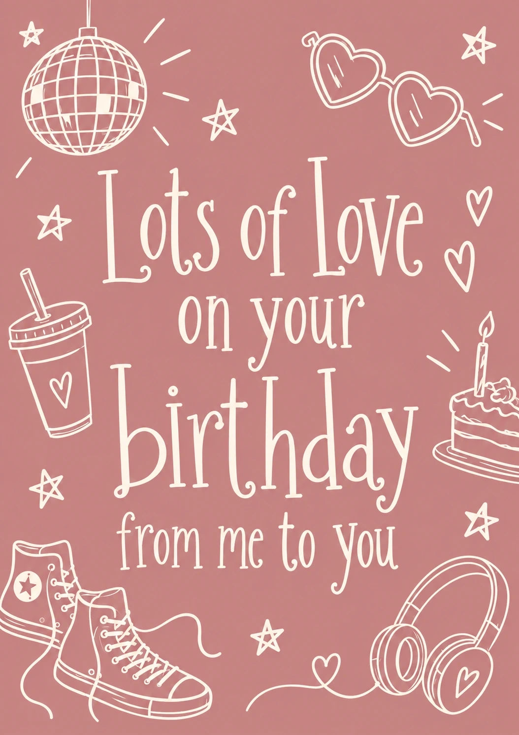 Birthdays - Personalised Card — with punch holes
