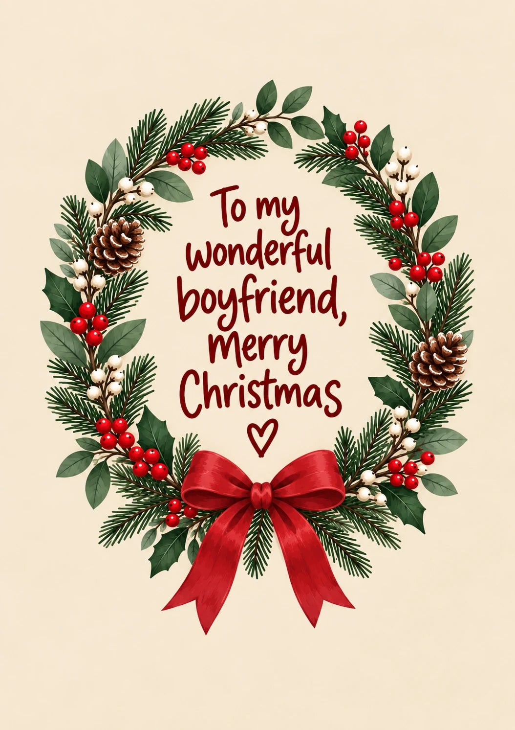 Christmas - Personalised Card — with punch holes
