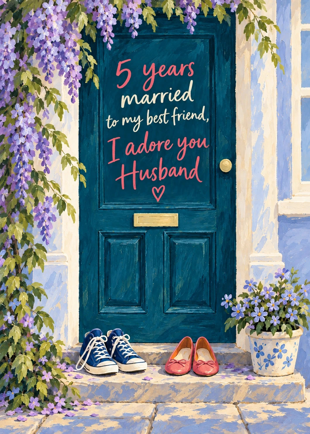 Anniversary - Personalised Card — with punch holes
