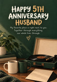 Load image into Gallery viewer, Anniversary - Personalised Card — with punch holes
