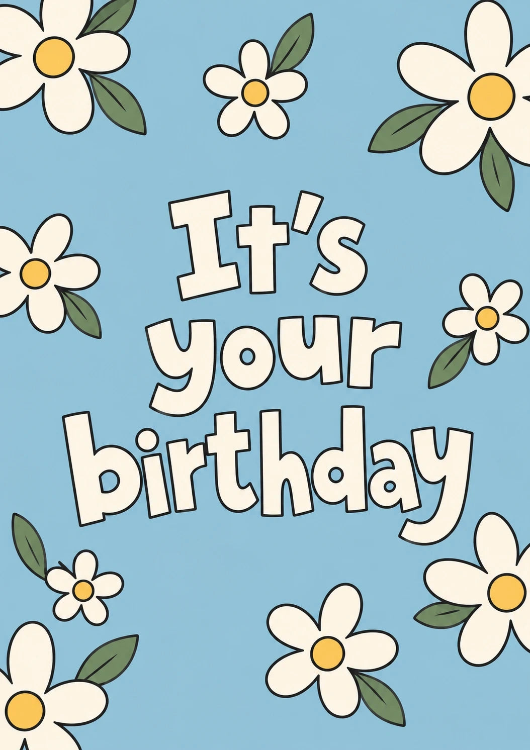 Birthdays - Personalised Card — with punch holes