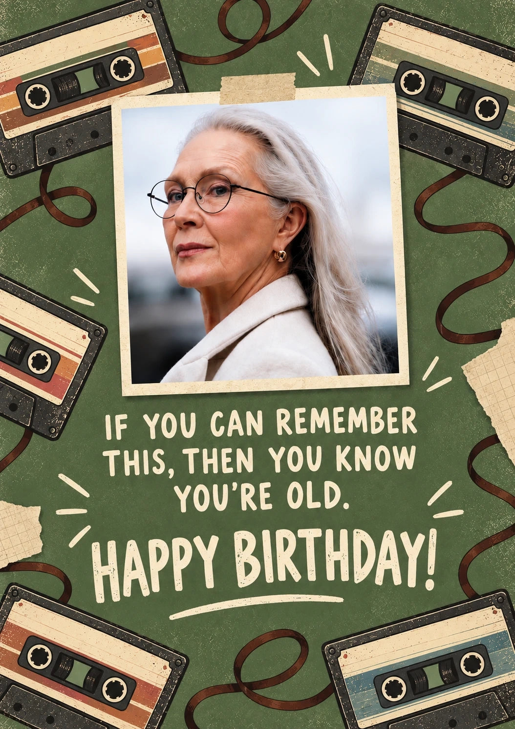 Birthdays - Personalised Card — with punch holes