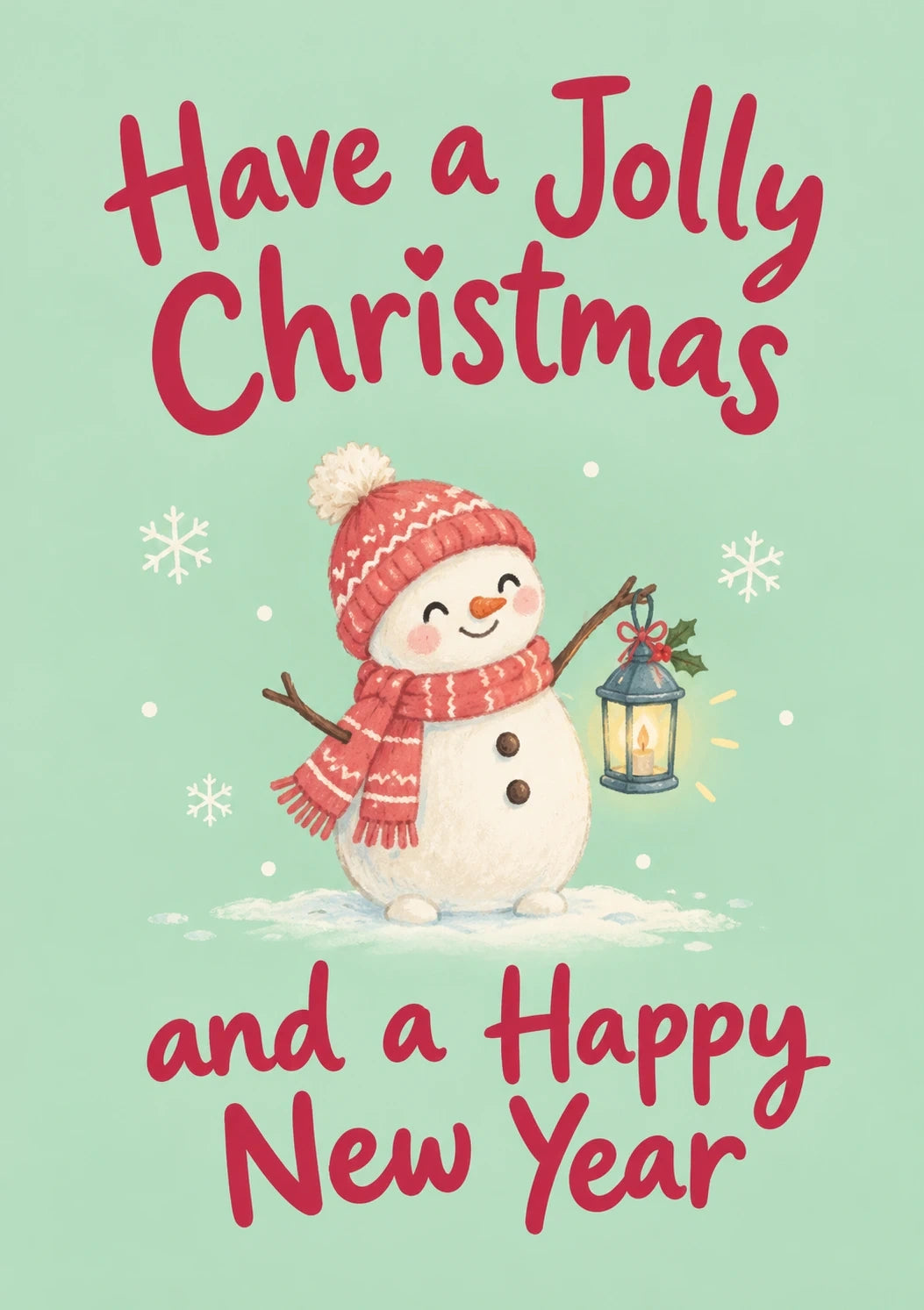 Christmas - Personalised Card — with punch holes