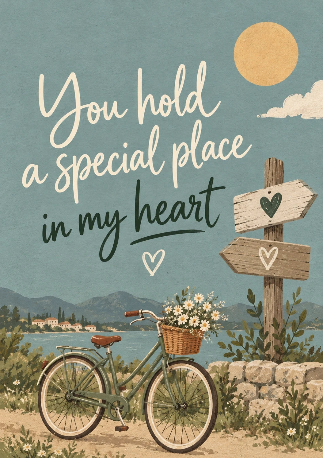 Valentine's day - Personalised Card — with punch holes