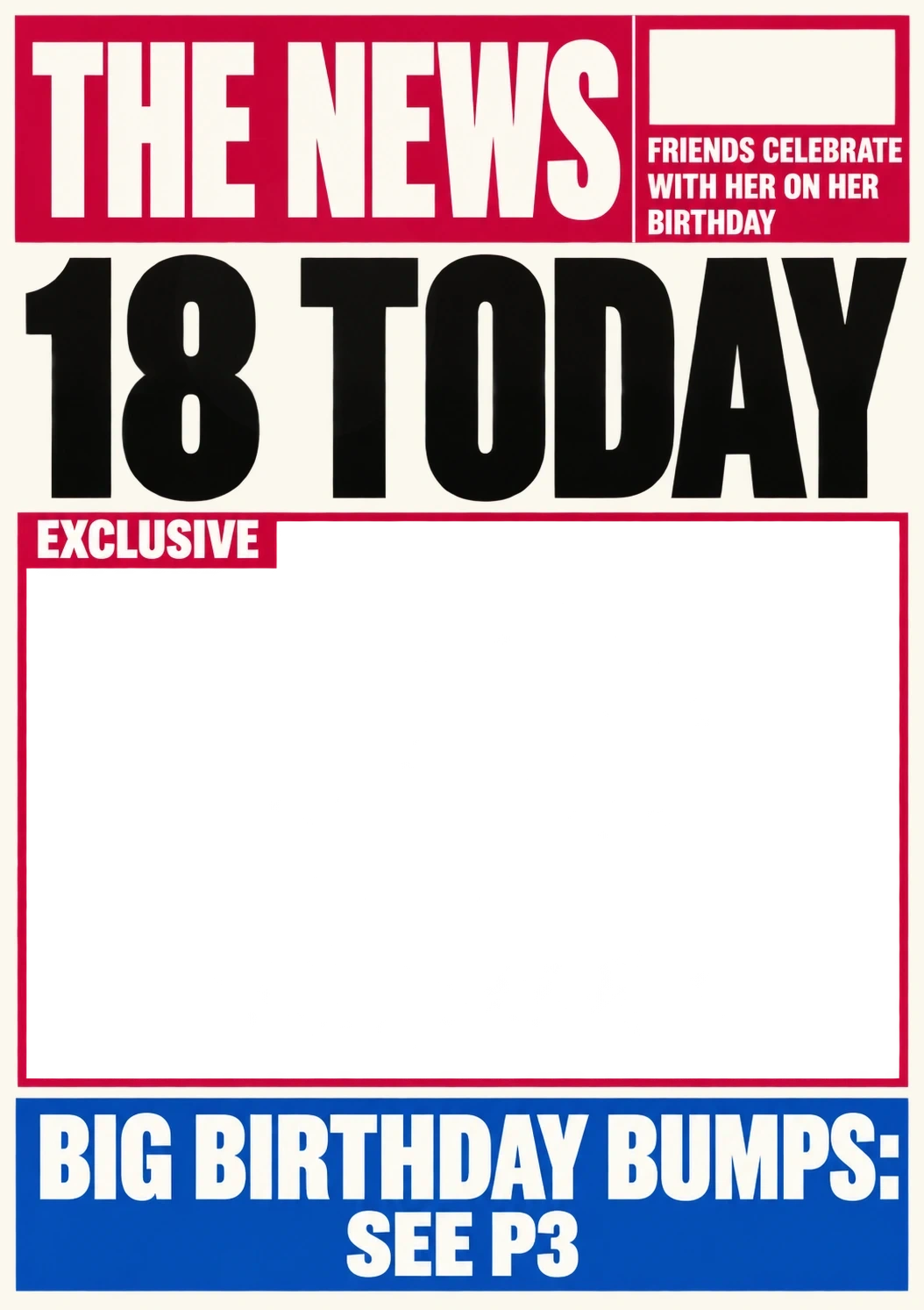 Birthdays - Personalised Card — with punch holes