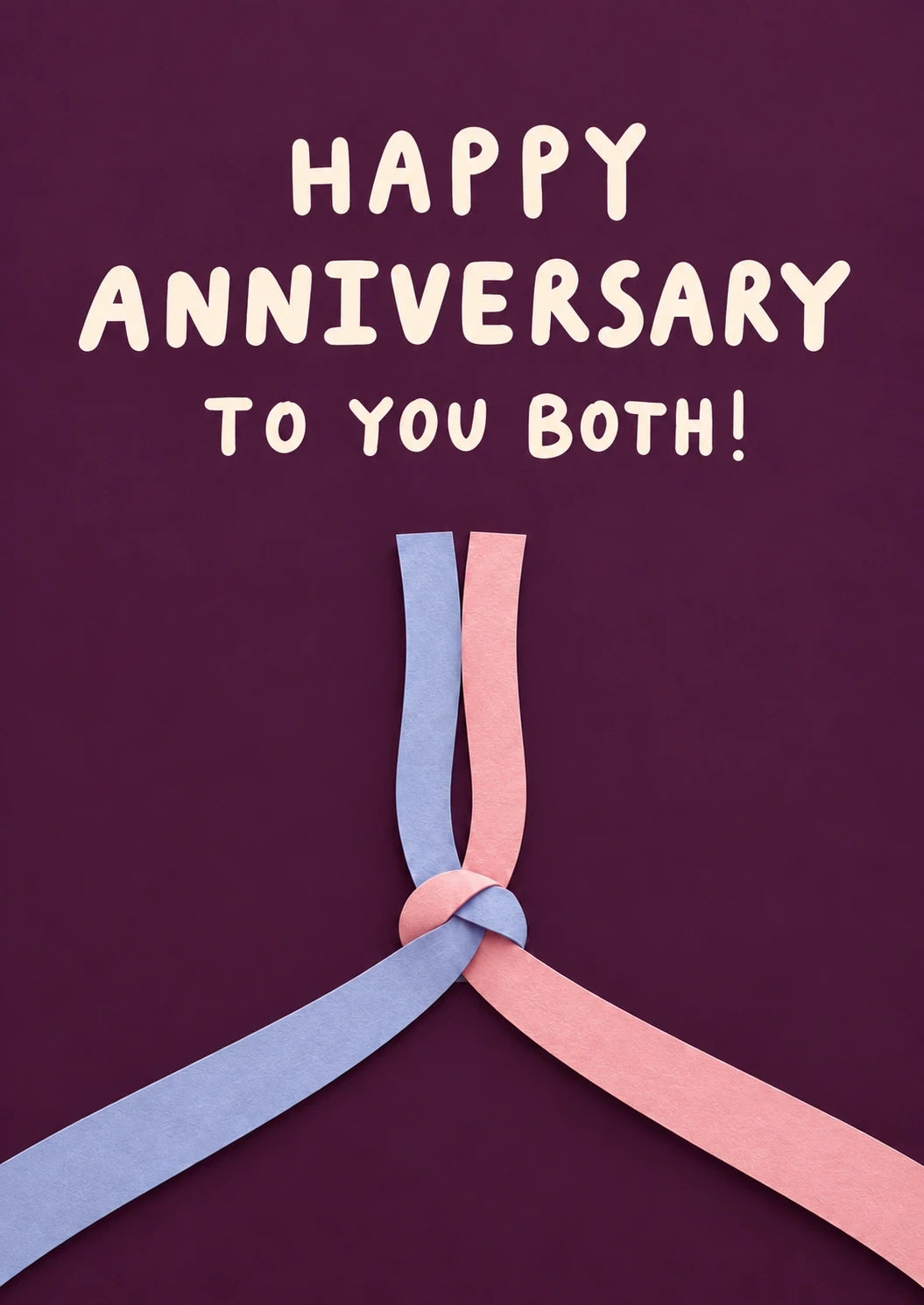 Anniversary - Personalised Card — with punch holes