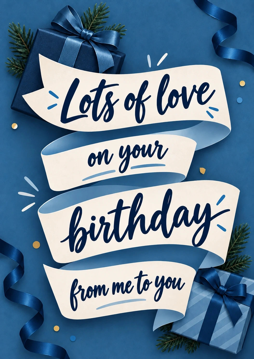 Birthdays - Personalised Card — with punch holes