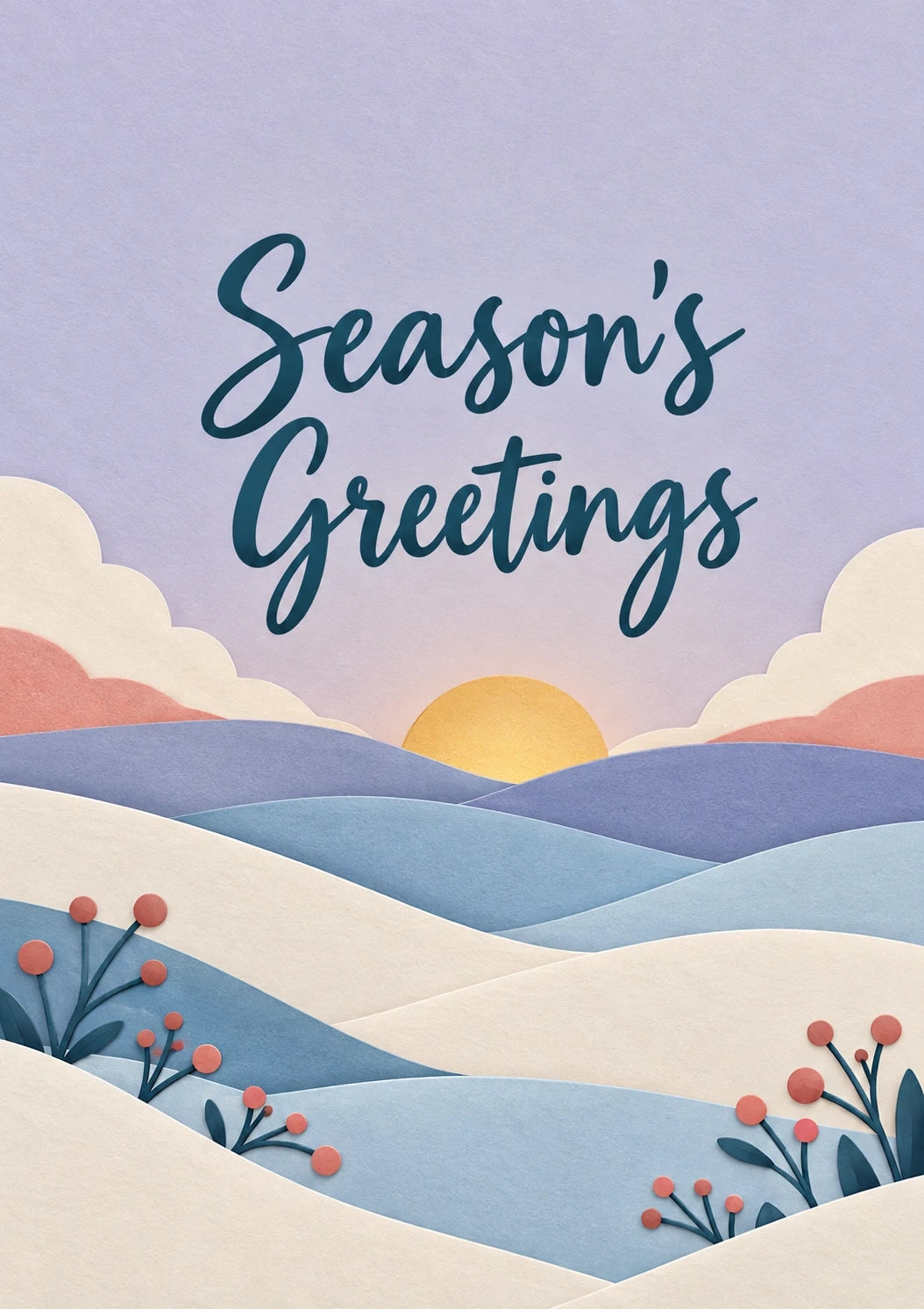 Christmas - Personalised Card — with punch holes