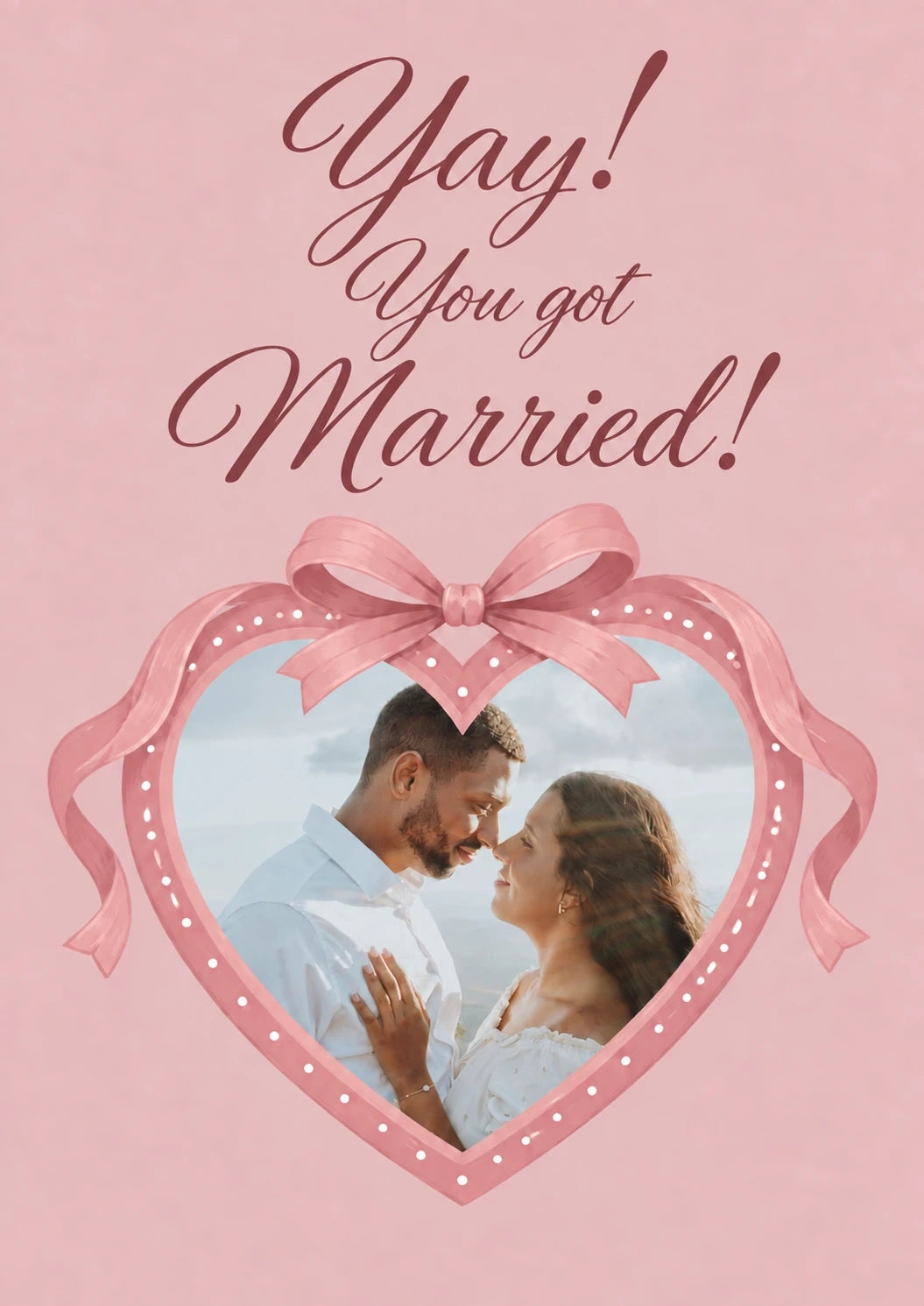 Weddings - Personalised Card — with punch holes