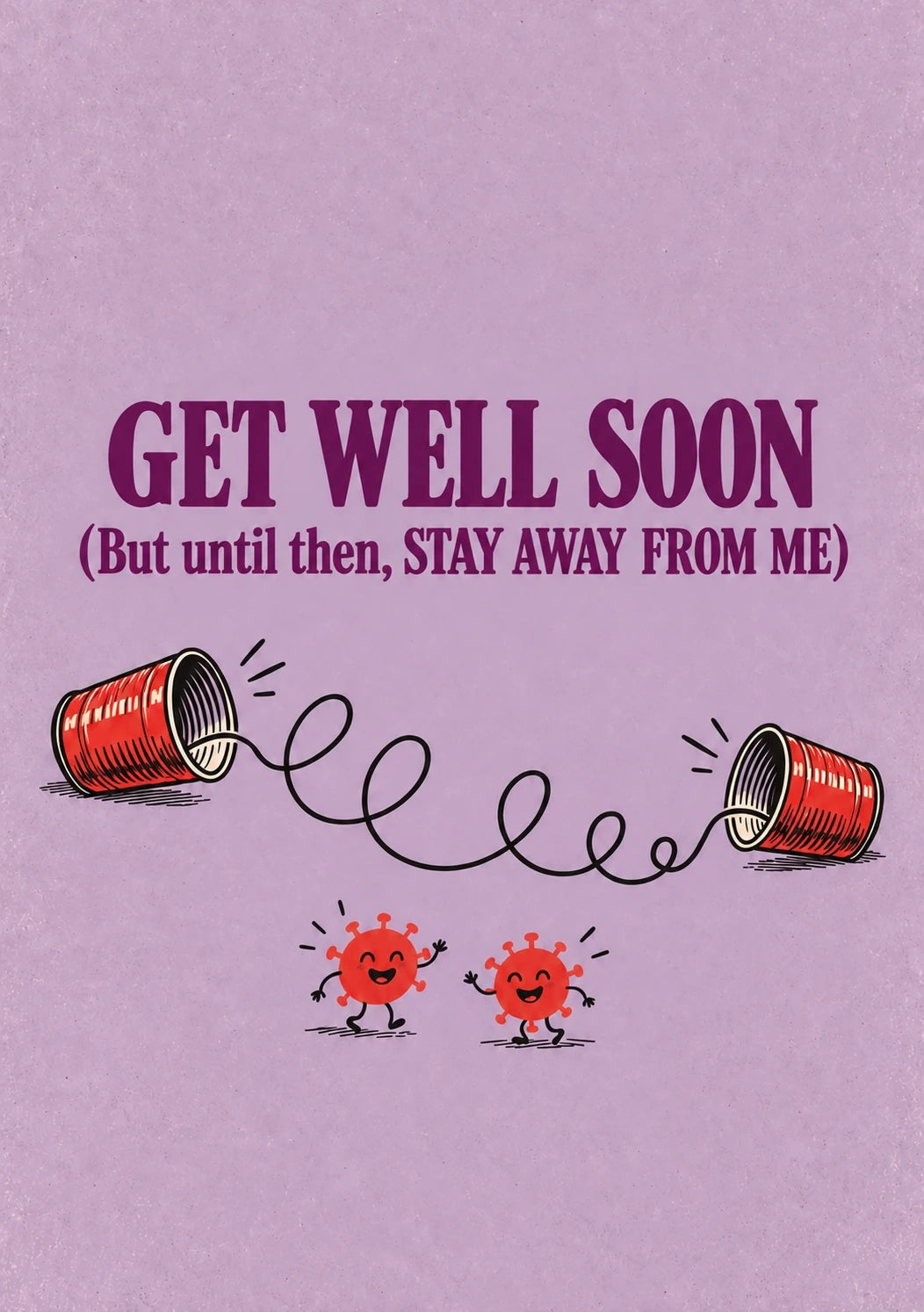 Get well soon! - Personalised Card — with punch holes