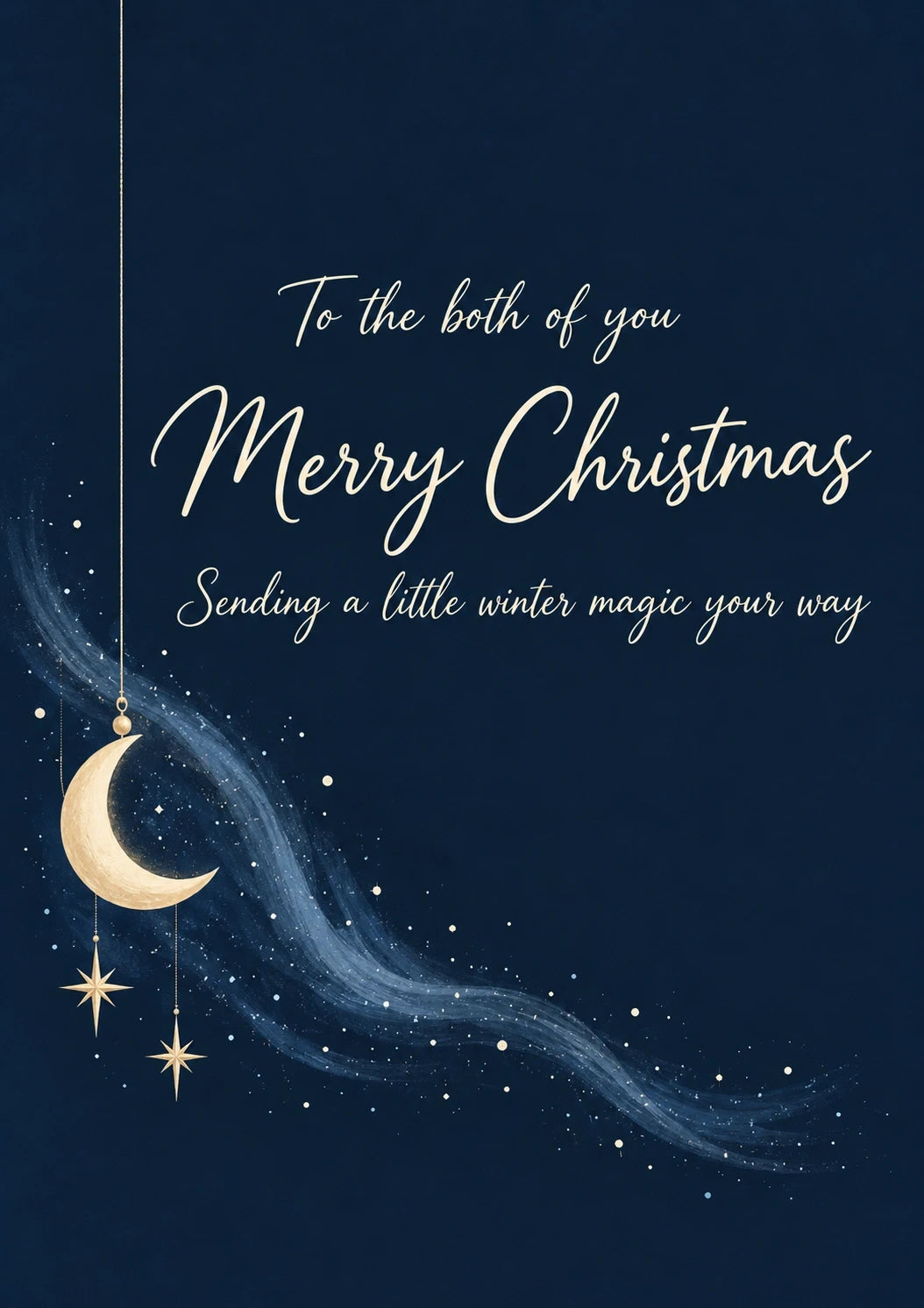 Christmas - Personalised Card — with punch holes