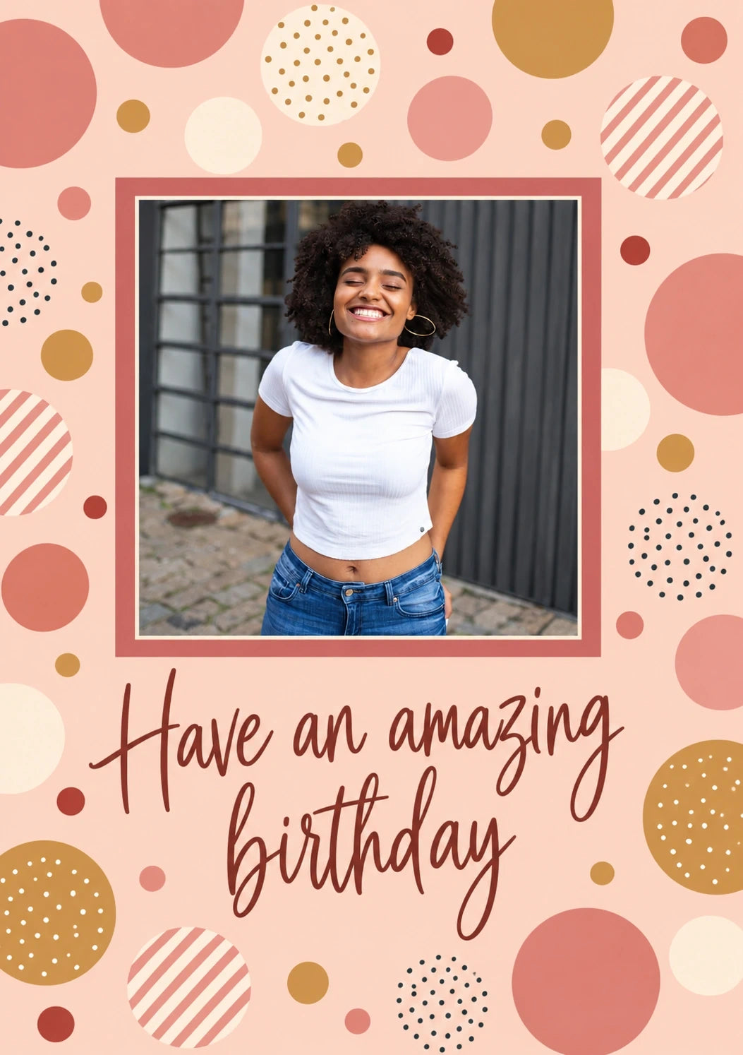 Birthdays - Personalised Card — with punch holes