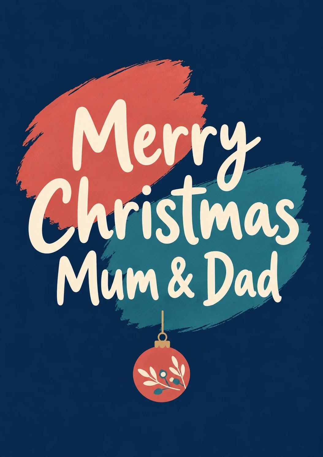 Christmas - Personalised Card — with punch holes