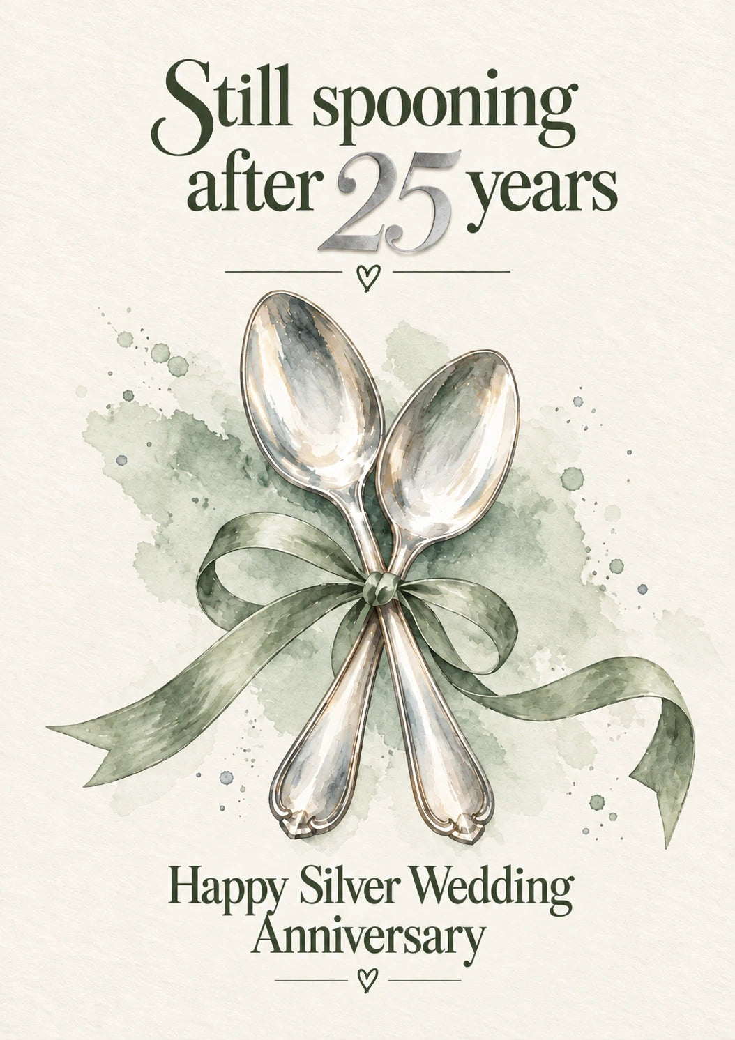 Anniversary - Personalised Card — with punch holes