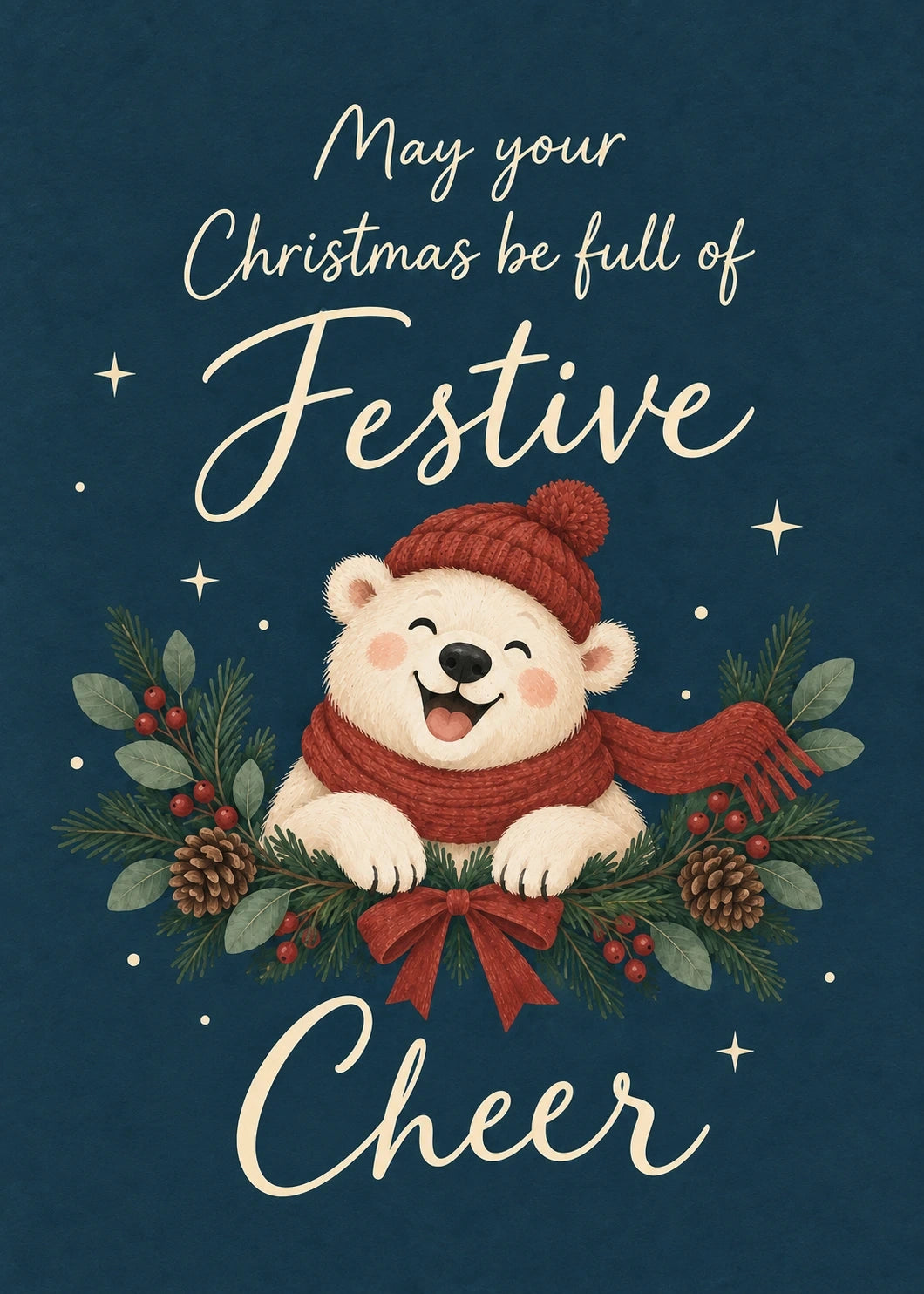 Christmas - Personalised Card — with punch holes