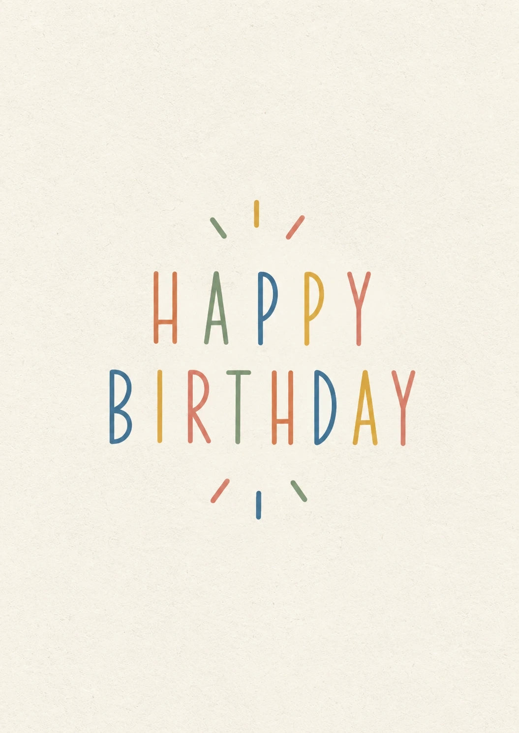Birthdays - Personalised Card — with punch holes