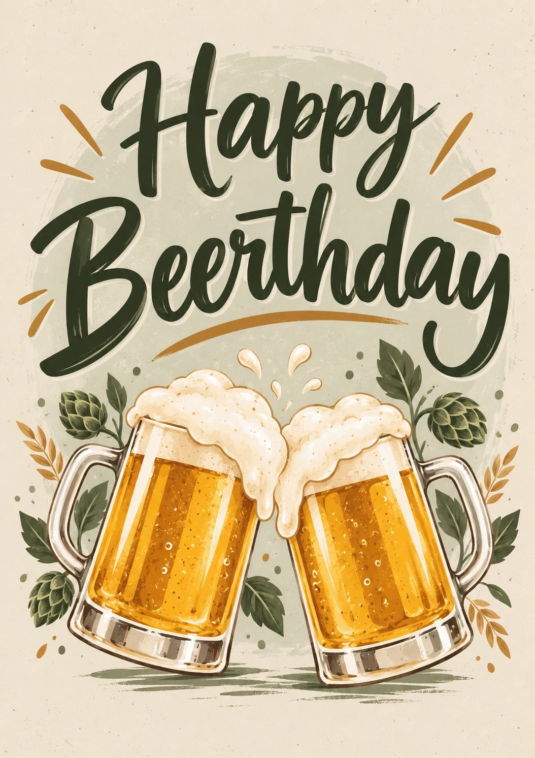 Birthdays - Personalised Card — with punch holes