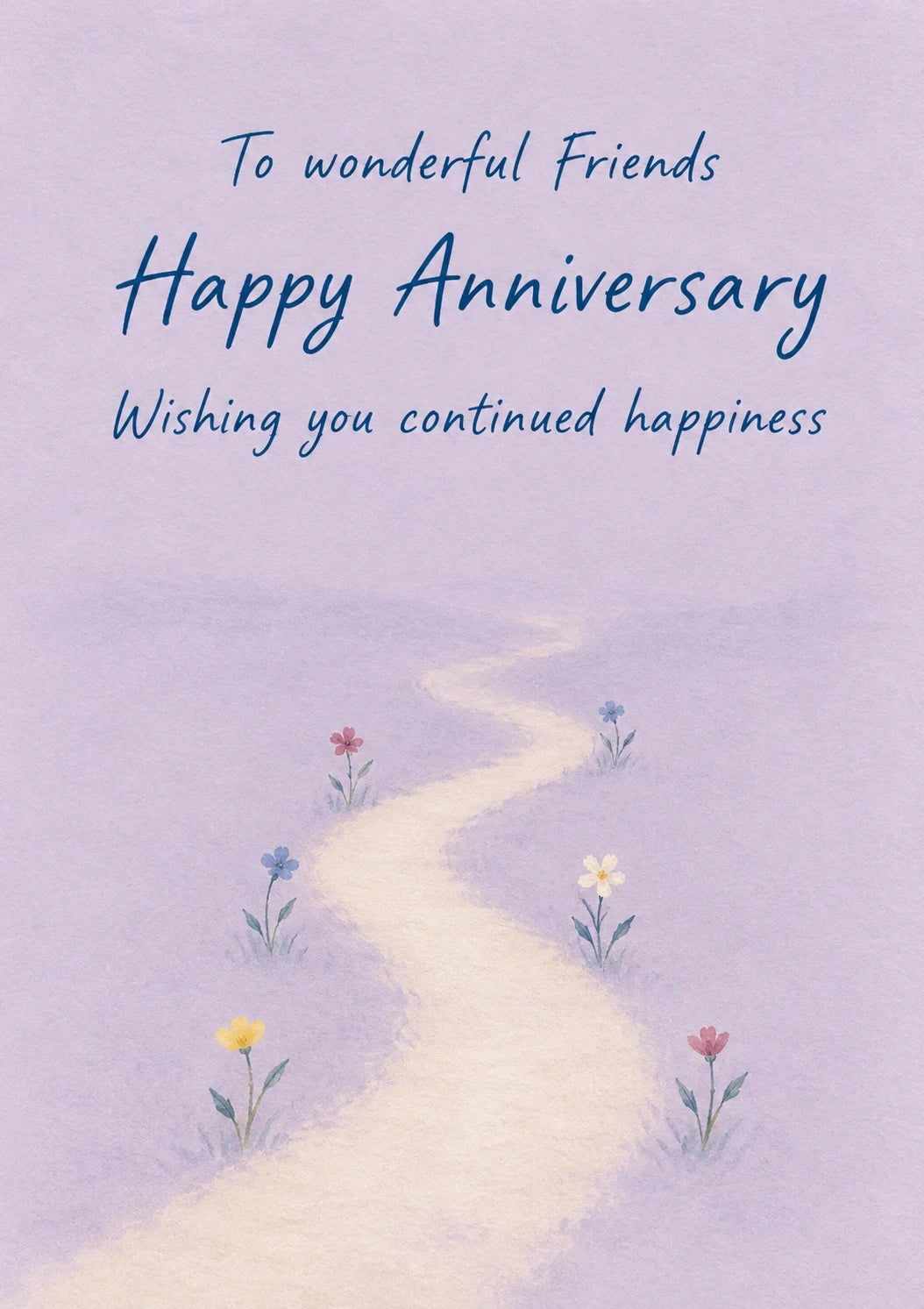 Anniversary - Personalised Card — with punch holes