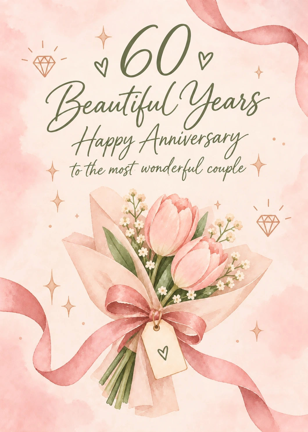 Anniversary - Personalised Card — with punch holes