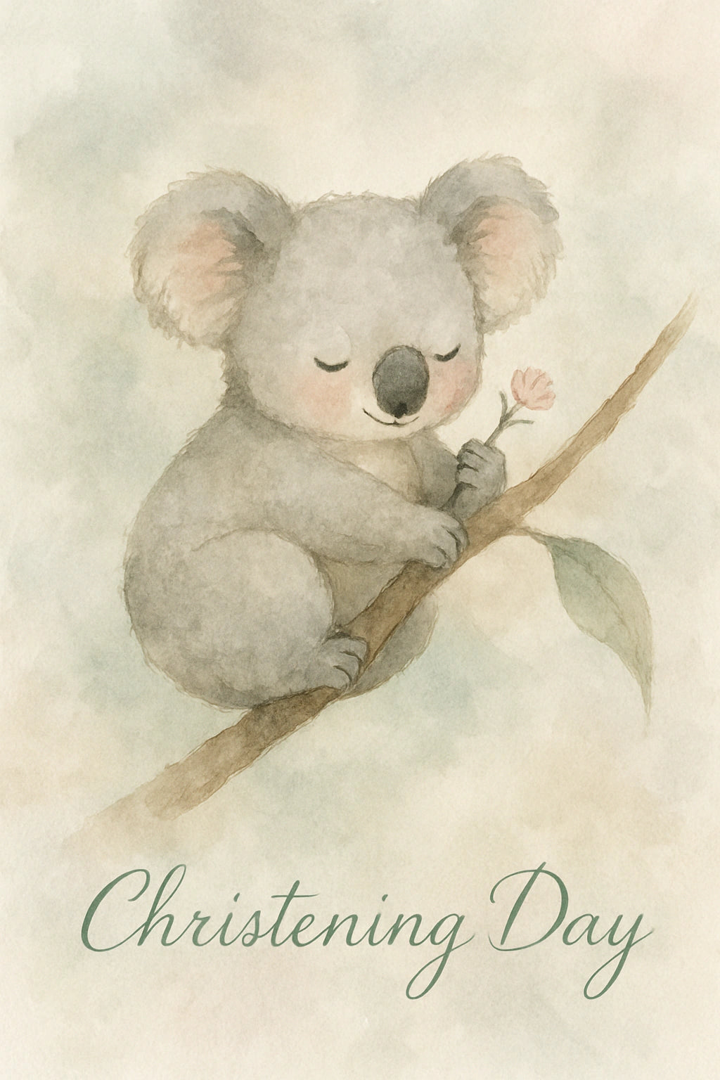 Christening Personalised Card