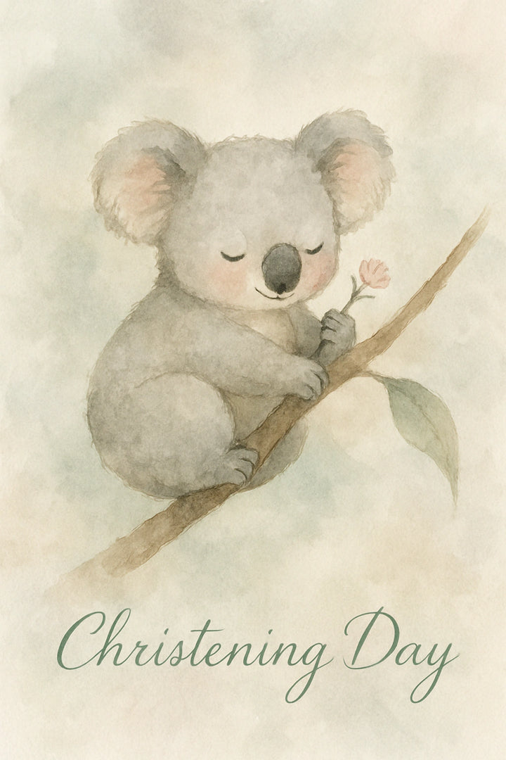Christening Personalised Card