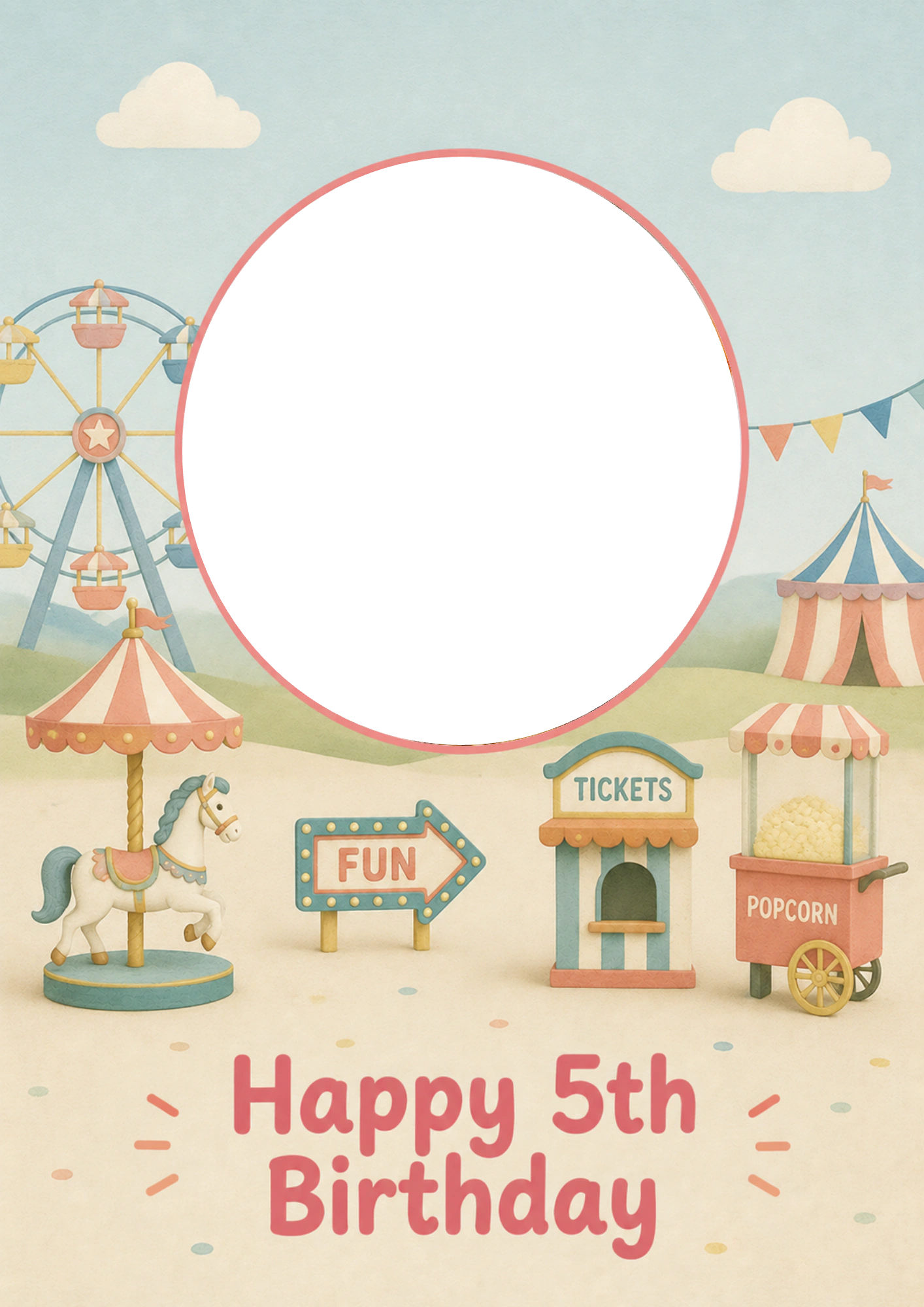 Birthdays - Personalised Card — with punch holes