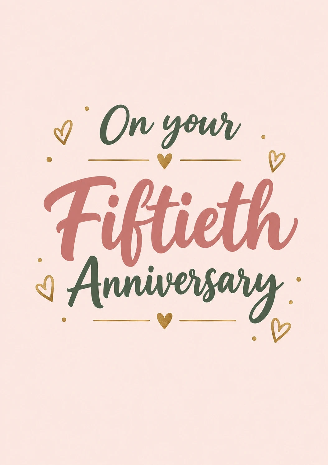 Anniversary - Personalised Card — with punch holes