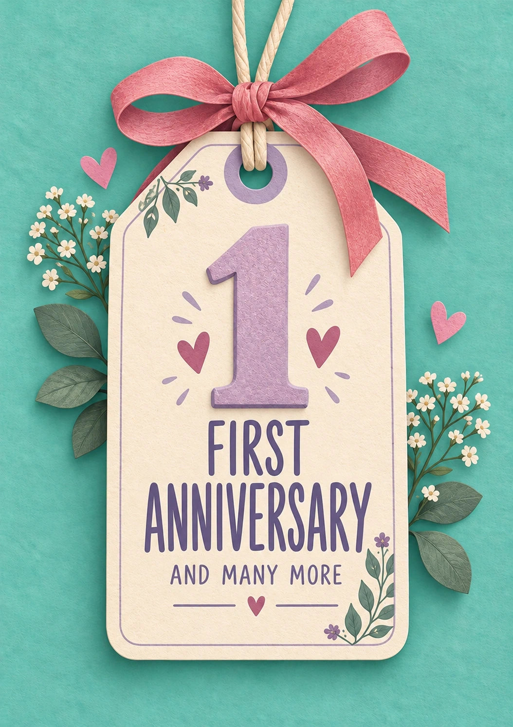 Anniversary - Personalised Card — with punch holes
