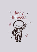 Load image into Gallery viewer, Halloween - Personalised Card — with punch holes
