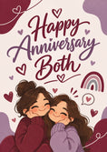 Load image into Gallery viewer, Anniversary - Personalised Card — with punch holes
