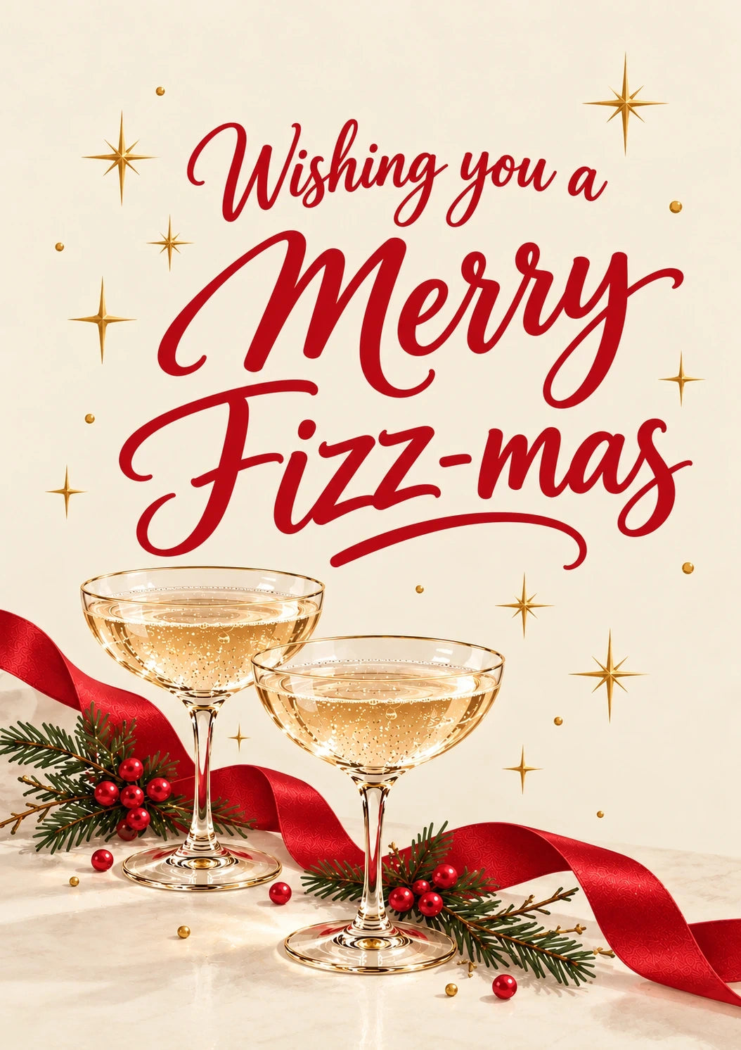 Christmas - Personalised Card — with punch holes