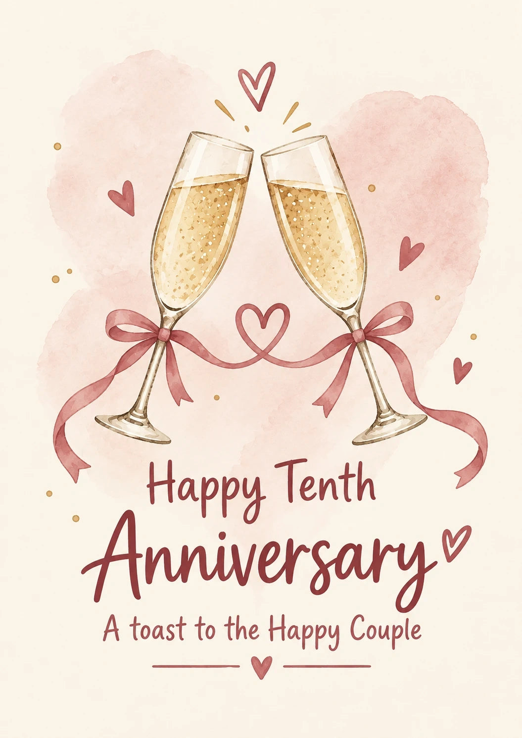 Anniversary - Personalised Card — with punch holes