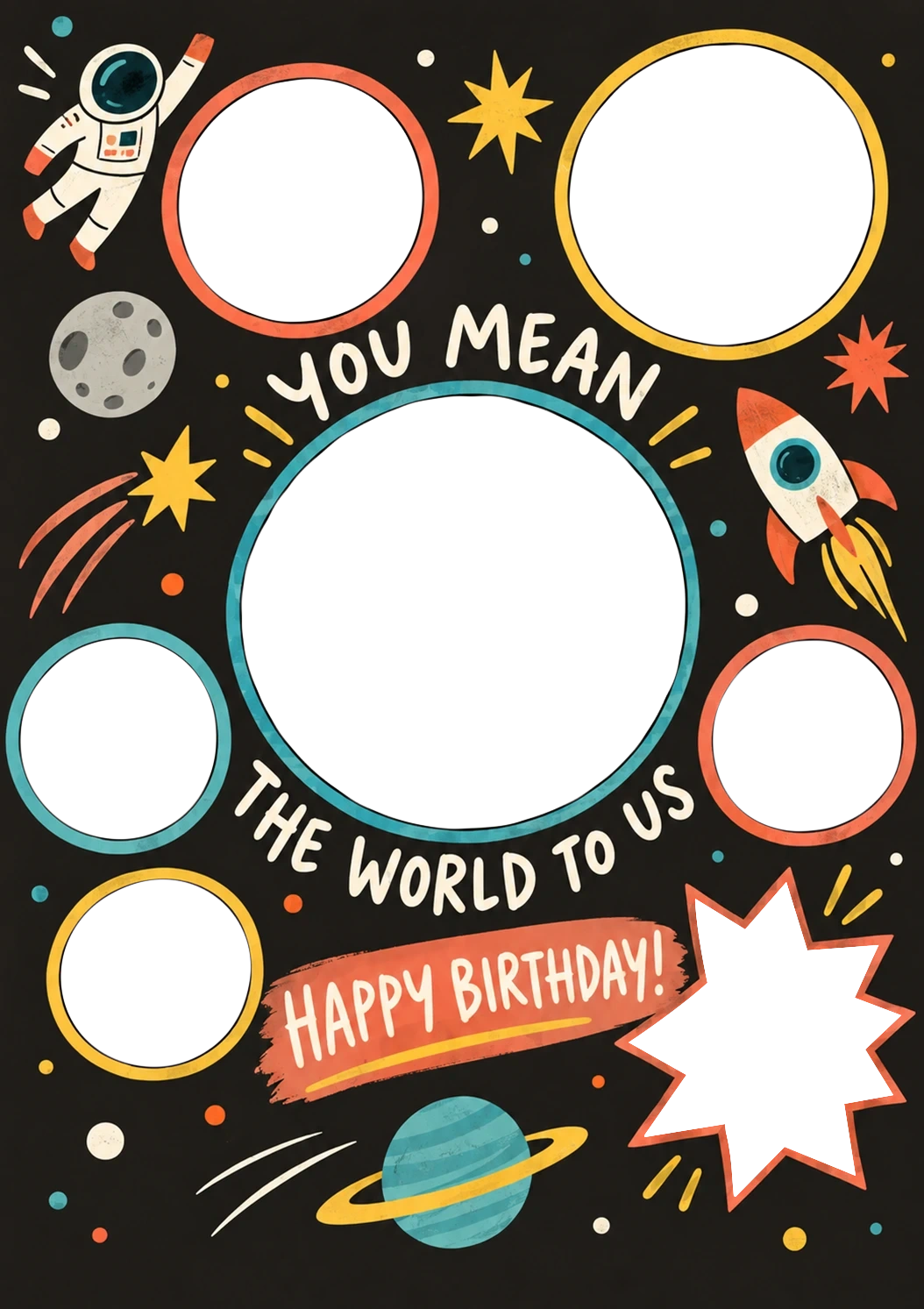 Birthdays - Personalised Card — with punch holes